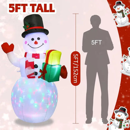 AerWo 12FT Giant Snowman Inflatable with LED Lights for Christmas Outdoor Decor