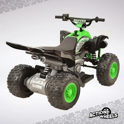 Yamaha 12V Raptor ATV Ride-On  Kids’ Powered Vehicle (Ages 3+), 5 MPH Max Speed