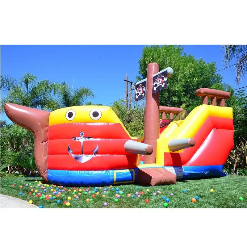JumpOrange DuraLite Pirate Ship Inflatable Slide