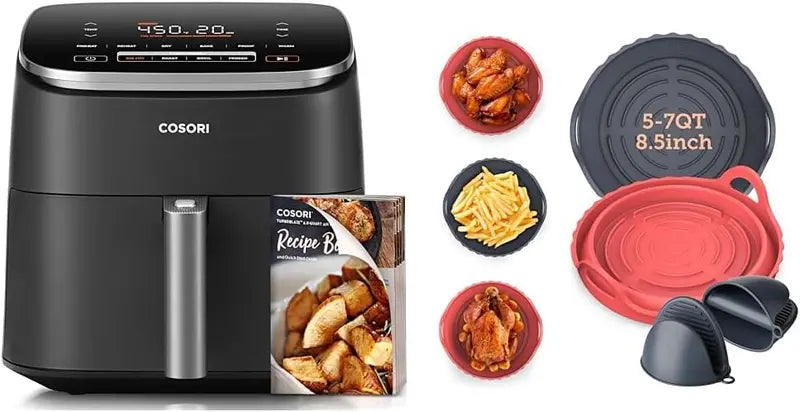 COSORI Compact 6-Quart 9-in-1 Air Fryer  Turbo-Speed Performance with Even Heat Distribution