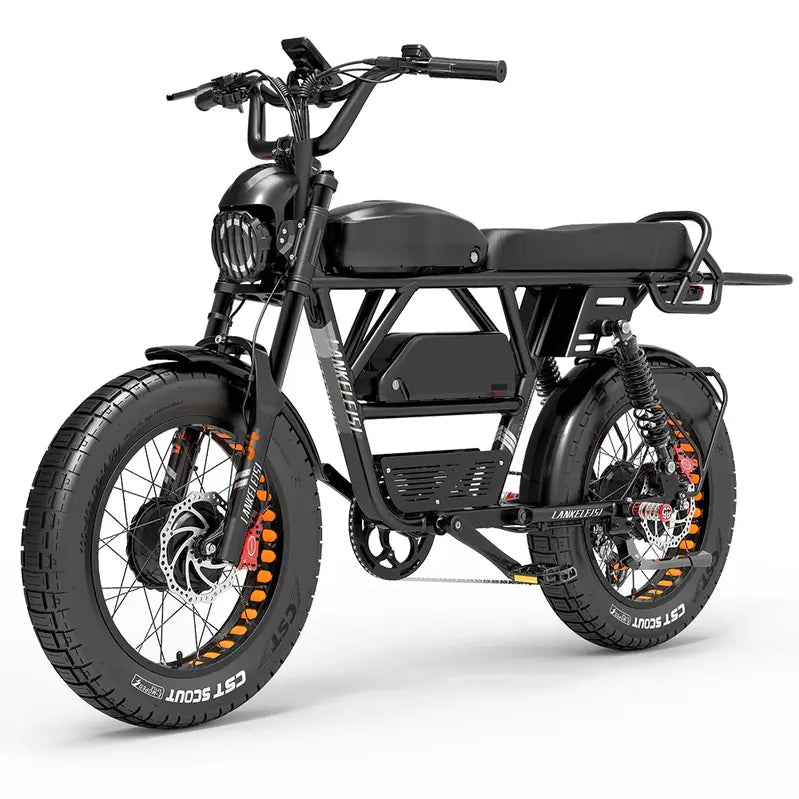 Lankeleisi X-Black Knight E-Mountain Bike  1000W Dual Motor Fat Tire eBike with 45Ah Battery