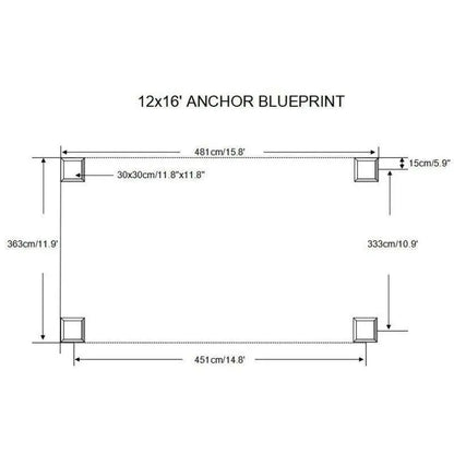Alexander 16′ x 12′ Aluminum Garden Gazebo  Extra-Wide Outdoor Shelter