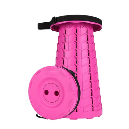 Compact Folding Telescoping Stool  Lightweight Portable Seat for Hiking, Camping & Travel