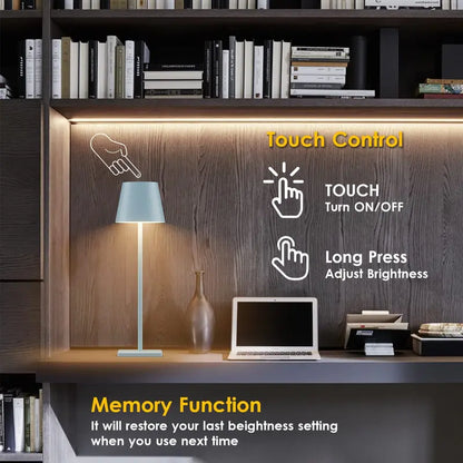 Aoceley 2 Packs Rechargeable LED Table Lamp,Outdoor Cordless Table Lamp Waterproof