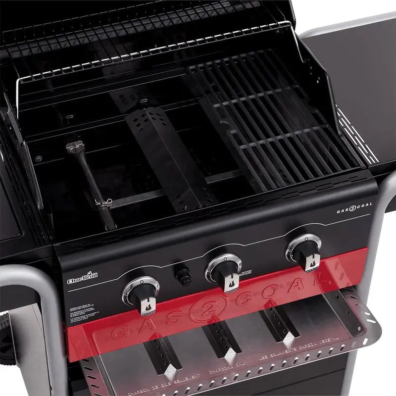 Gas2Coal 3-Burner LP Gas & Charcoal Outdoor Grill Combo