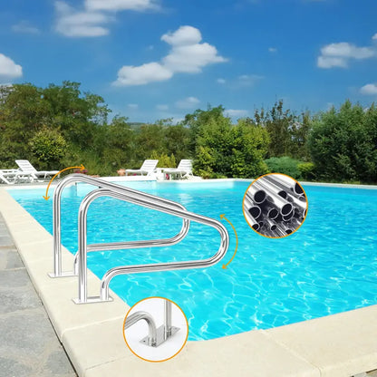 2-Pack Pool Safety Handrails  Quick-Install Grab Bars for Spas and Swim Areas