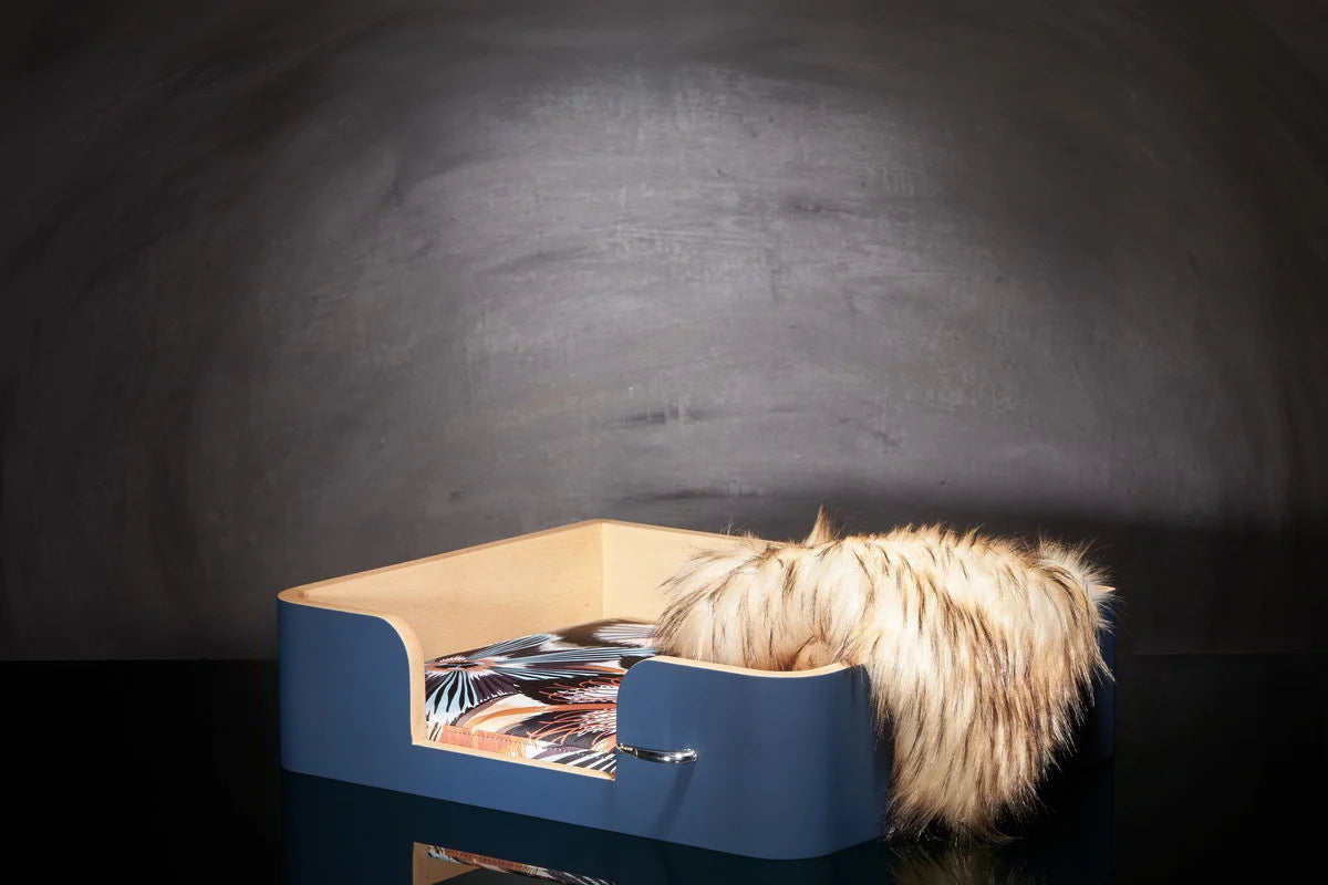 « Drôle de Panier » pour chat  - Bleu Nuit