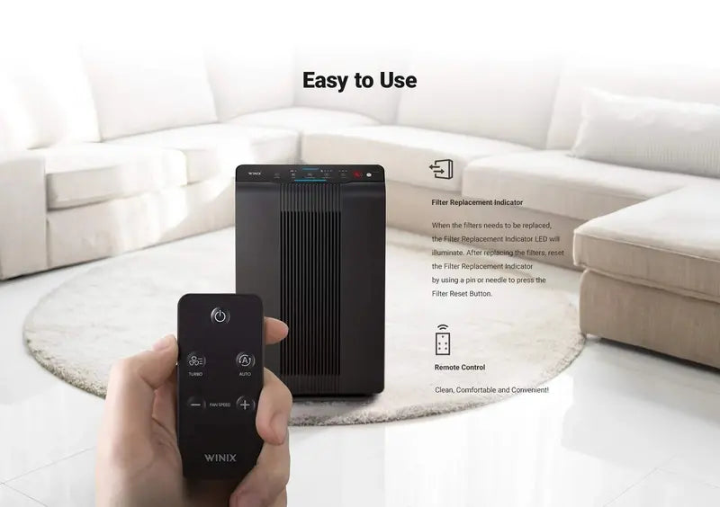 Winix 5500-2 True HEPA Air Purifier with PlasmaWave Technology for Allergen Reduction