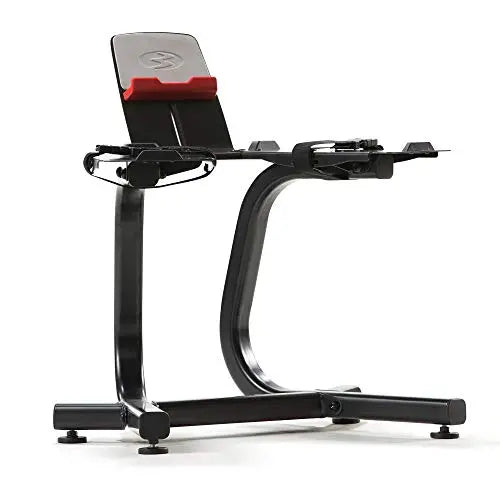 Bowflex SelectTech Dumbbell Stand with Integrated Media Shelf  Compact, Wheeled, Ergonomic Design for 552/560/1090 Dumbbells