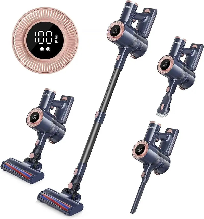 Homeika H016 Cordless Vacuum  20KPa Suction, 200W Motor, 1.5L Dustbin, Blue LED Display, Lightweight Design