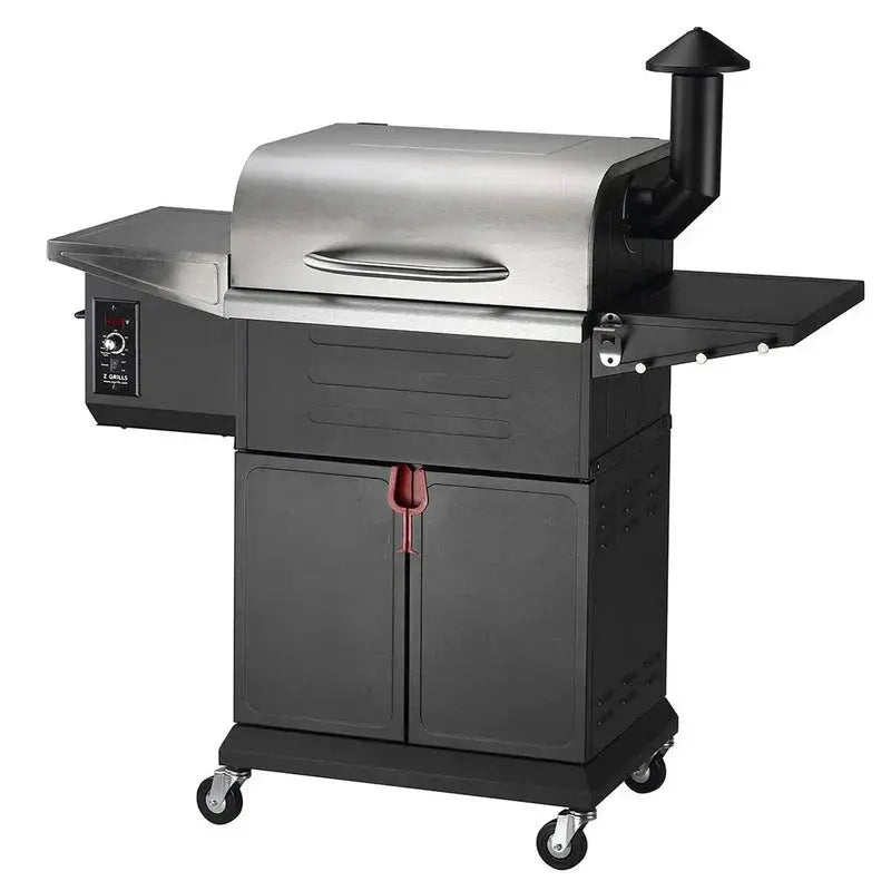 ZPG-600D3E Pellet Grill &amp; Smoker  572 Sq In Porcelain-Coated Cooking Area, 8-in-1 Versatility, Smoke Gray Finish