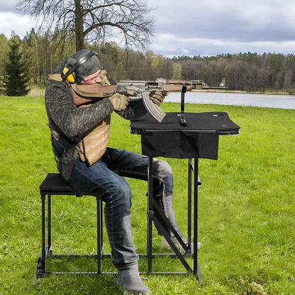 Portable Shooting Table and Seat Combo  Adjustable Field Shooting Platform