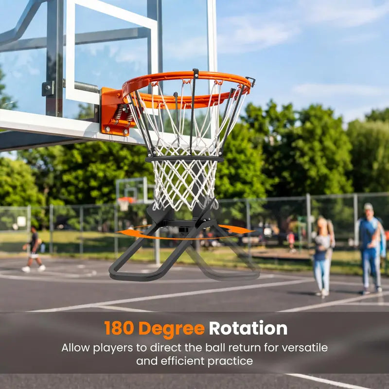 Heavy-Duty Rotating Basketball Return Attachment  180° Swivel Rebounder