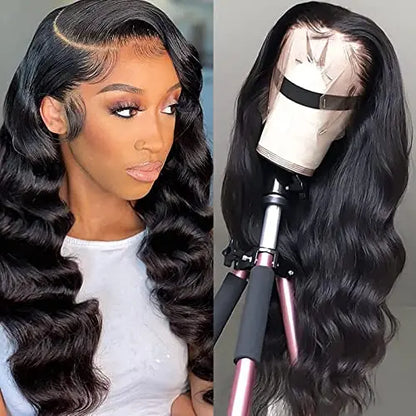 SENSAIRUITE 20¡å Natural Color Pre-Plucked Human Hair Lace Front Wig with Baby Hair, 180 Density, 13¡Á4 Lace