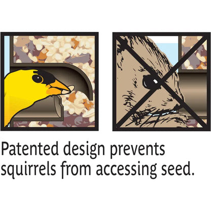 Pennington Squirrel-Resistant Metal Wild Bird Feeder, 4 lbs Seed Capacity