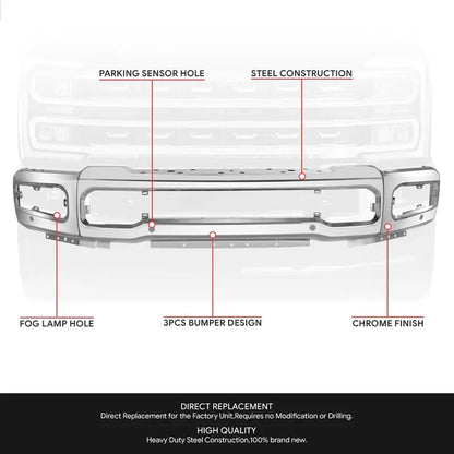 Modular Front Bumper for 20232025 Ford F-250/F-350 Super Duty  Equipped for Parking Sensors