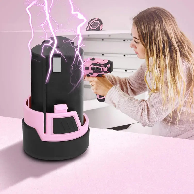WORKPRO Replacement 12V Lithium-Ion Battery for Pink Cordless Drill Models