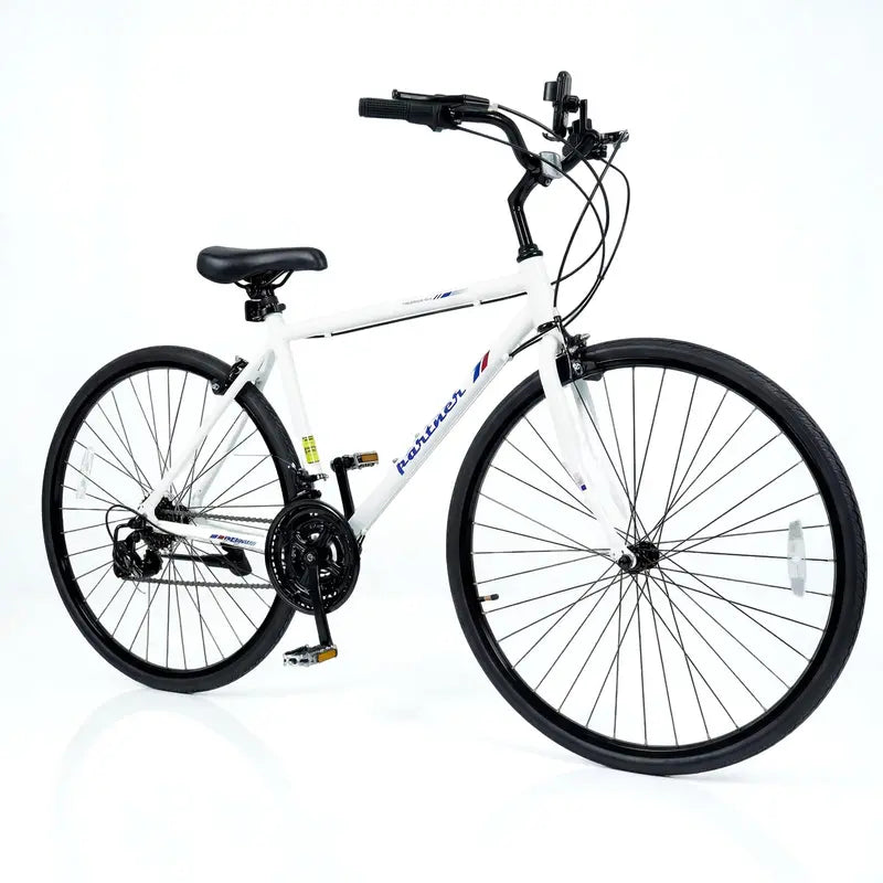 18-Speed Hybrid Commuter Bike  700C Wheels, Shimano Drivetrain, Urban Ready
