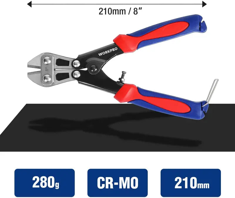 WORKPRO 8″ Heavy-Duty Bolt Cutter with Chrome-Molybdenum Construction