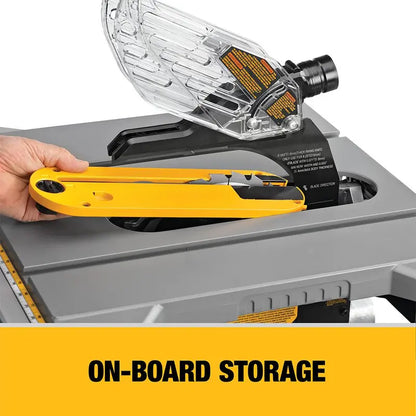DEWALT DWE7491RS 15-Amp 8-1/4″ Compact Jobsite Table Saw with Rolling Stand