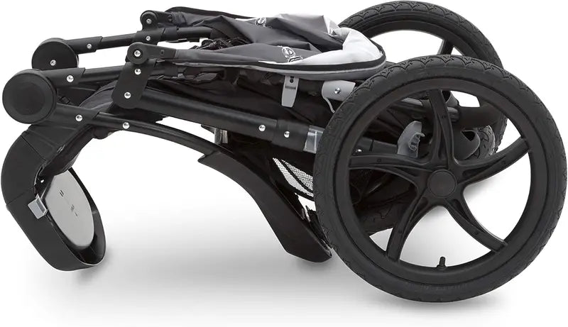 Classic Grey Jogging Stroller  All-Terrain Pushchair with Smooth Suspension & Adjustable Handle