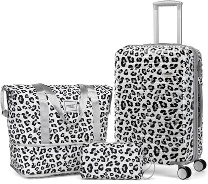 6-Piece Expandable Rolling Luggage Set  Lightweight Hardshell Suitcases with Smooth-Spinning Wheels & Modular Packing Options
