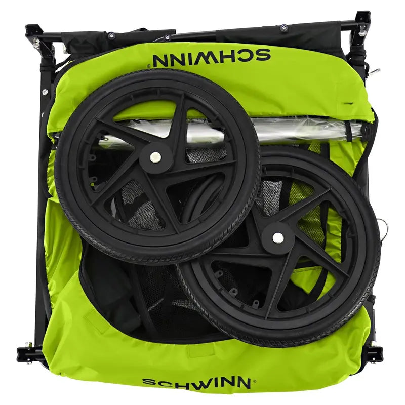 Schwinn Shuttle Folding Bike Trailer  Lightweight, Hitch-Compatible Carrier for Kids or Gear