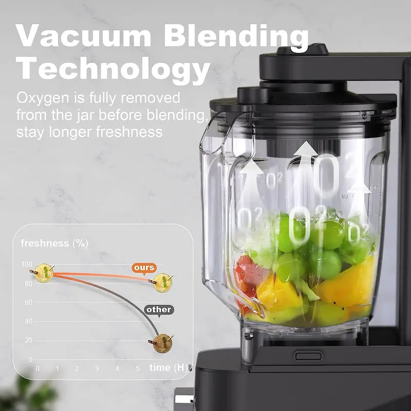 Kitchen Quiet Vacuum Blender  1500W Commercial-Grade Smoothie Maker with 56-Oz BPA-Free Container