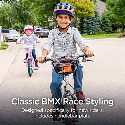 Schwinn Scorch 16″ Kids BMX Bike for Ages 3-7  Grey with Training Wheels & Accessories