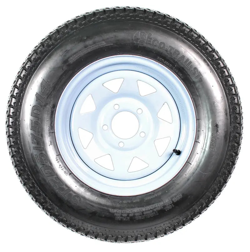 2-Pk Trailer Tire Rim ST205/75D14 2057514 F78-14 14 LRC 5 Lug White Spoke Wheel