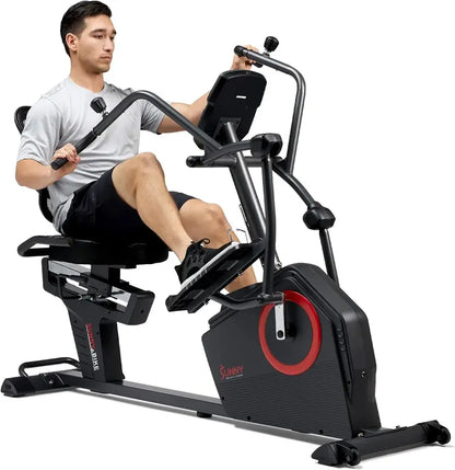 Sunny Health & Fitness Smart Recumbent Elliptical Bike with Bluetooth, 16 Resistance Levels, and SunnyFit App  SF-RBE4886SMART