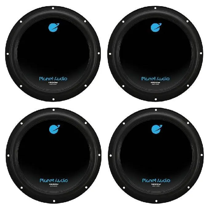 PLANET AUDIO AC10D 10″ 1500W Dual 4-Ohm Voice Coil Car Subwoofer, 4-Pack, 6000W Total Power