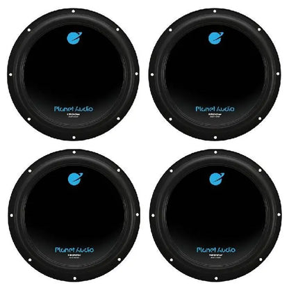 PLANET AUDIO AC10D 10″ 1500W Dual 4-Ohm Voice Coil Car Subwoofer, 4-Pack, 6000W Total Power