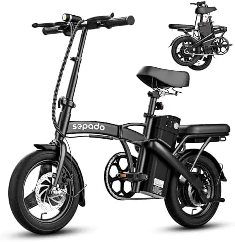 Folding Electric Bike for Adults  750W Motor, 20mph, 36V Removable Battery, 40-Mile Range, 14″ Wheels, Compact Foldable Ebike for Commuting