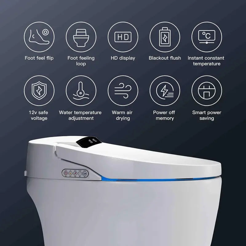 XEK Smart Bidet Toilet  All-in-One One-Piece Intelligent Toilet with Integrated Wash Functions