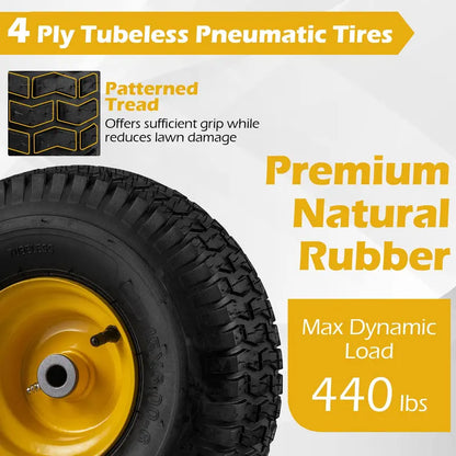 2-Pack 15 x 6.00-6 Tube-Type Tires & Wheels  Standard Inner Tube Compatibility
