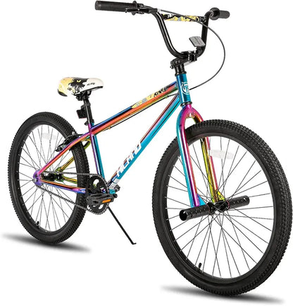 Hiland BMX Bike 24-26″ Hi-Ten Steel Frame, Youth & Adult, 2 Pegs, Multi-Color Options