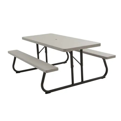 Lifetime 6-Foot Folding Picnic Table  Durable Putty-Colored Outdoor Table (Model 22119)