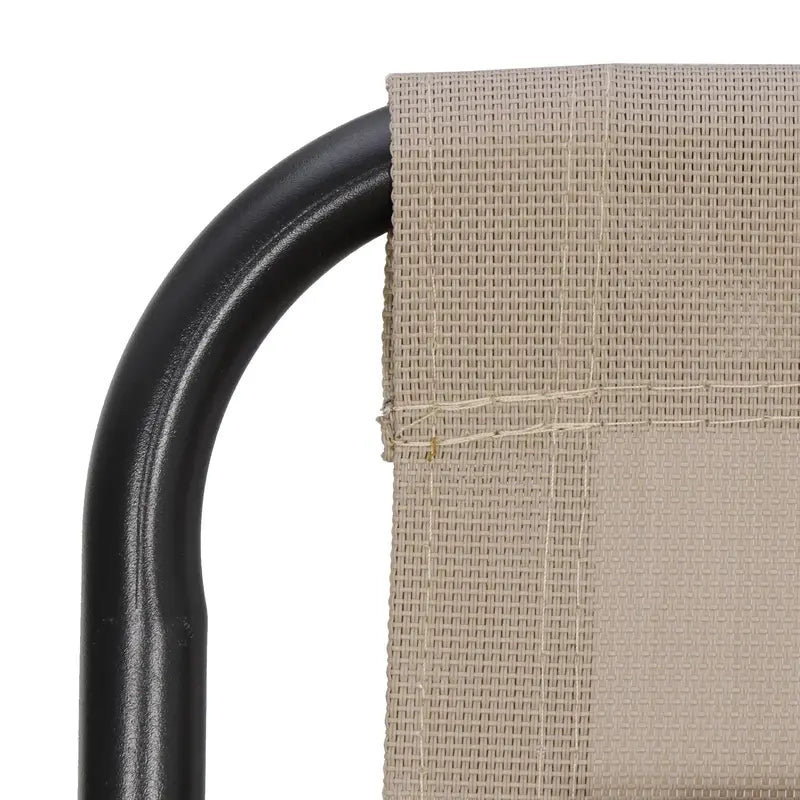 HomGarden Zero-Gravity Patio Chairs  2-Pack Steel Frame Recliners in Neutral Beige