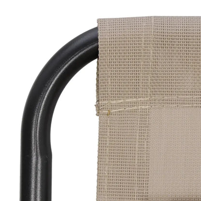 HomGarden Zero-Gravity Patio Chairs  2-Pack Steel Frame Recliners in Neutral Beige