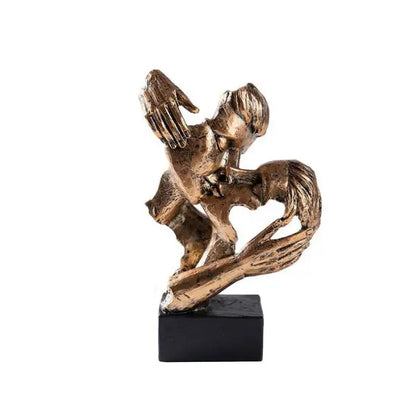 Modern Abstract Kiss Sculpture  Artistic Wall or Shelf Decor