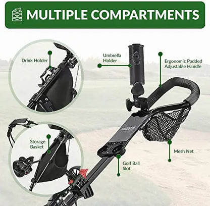 Caddytek CaddyLite 11.5 V3 3 Wheel Golf Push Cart   SuperLite Deluxe, Lightweight
