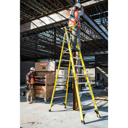 Podium 8-ft Fiberglass 375-lb Type IAA Step Ladder