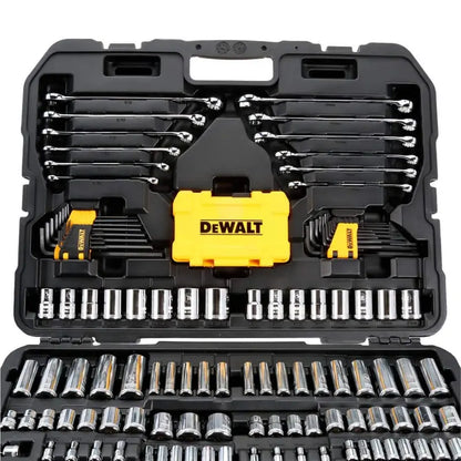 DEWALT 1/4 in., 3/8 in. and 1⁄2 in. Drive Polished Chrome Mechanics Tool Set (168-Piece) DWMT73803