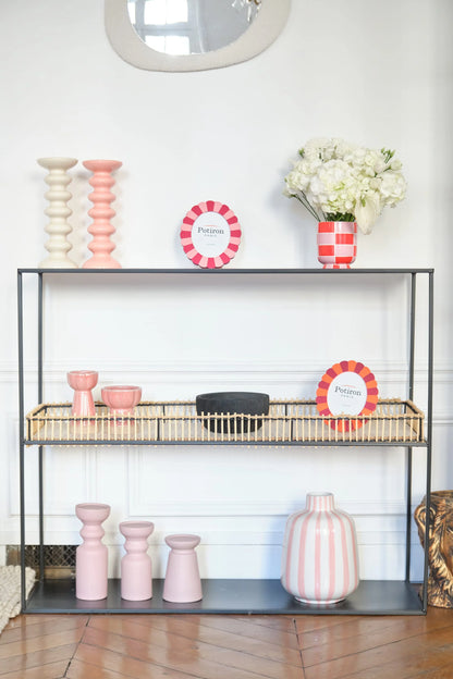 Console en m tal et bambou