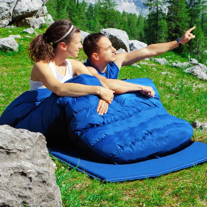 Extra-Large Double Sleeping Bag — Queen-Size Two-Person Design for Adults and Kids