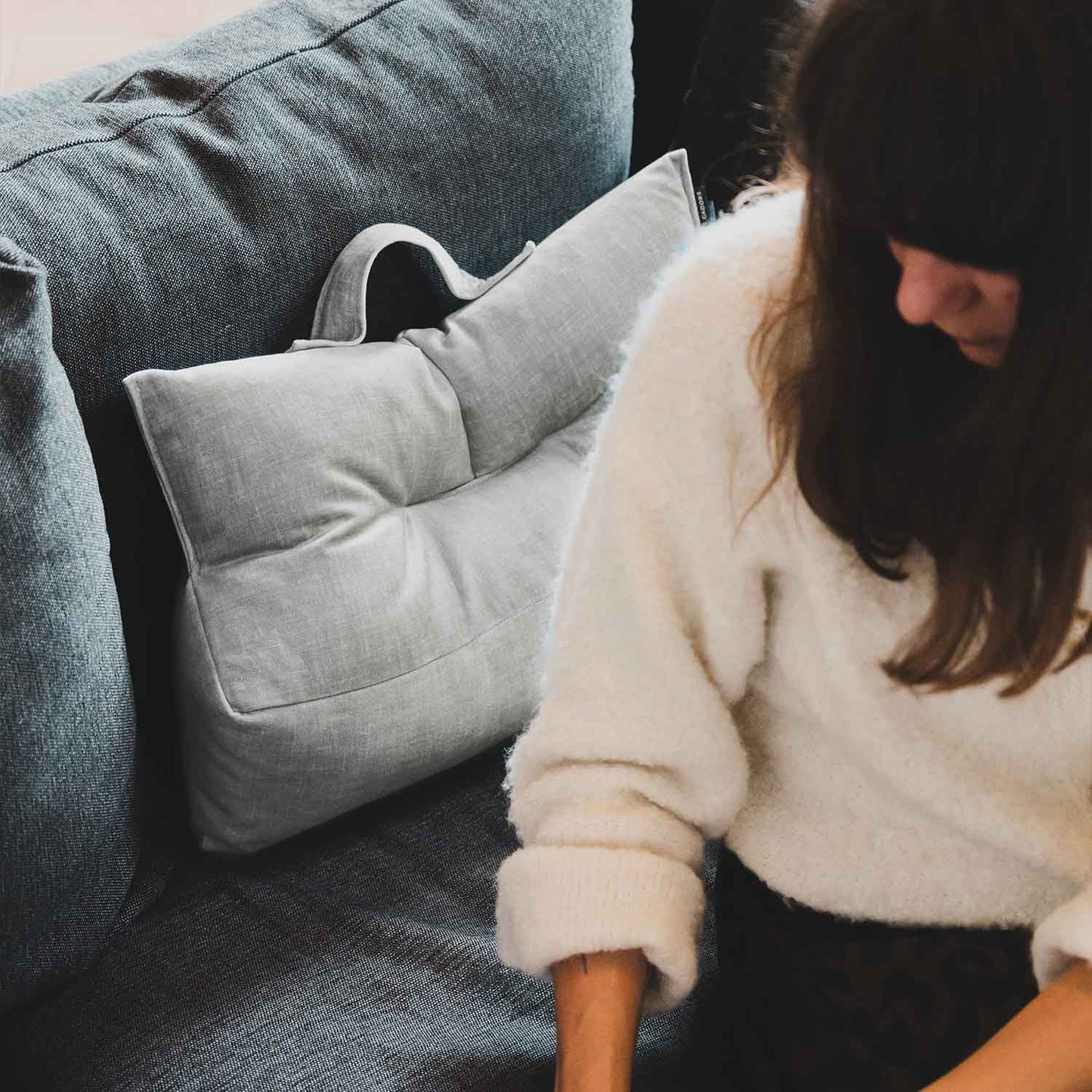 Coussin lombaire · LEANDRO Gris perle