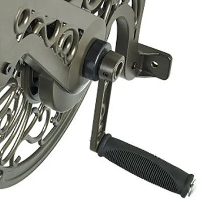Liberty Garden 125′ Wall Mounted Cast Aluminum Hose Reel with Hose Guide