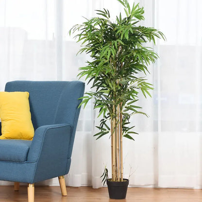 Artificial Bamboo Tree  Lifelike Fake Greenery in Nursery Pot for Indoor Decor