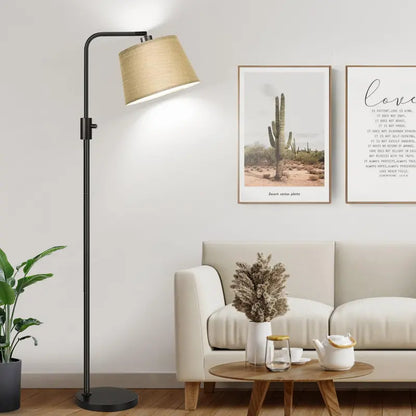 Adjustable Dimmable Floor Lamp with Vintage Edison Bulb
